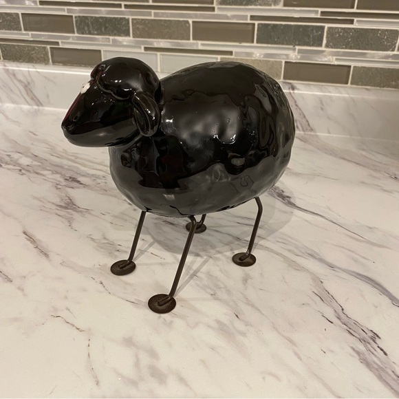 Whimsical black sheep ewe figurine shelf decor - Picture 4 of 10